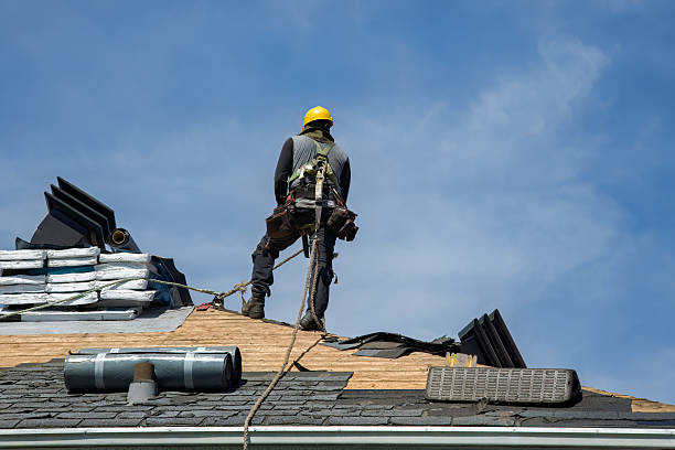 Professional Roofing technician working in Ashley, PA